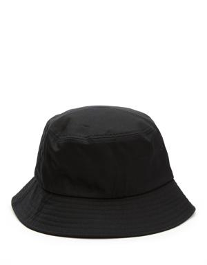 Siyah Logo Detaylı Erkek Bucket Şapka