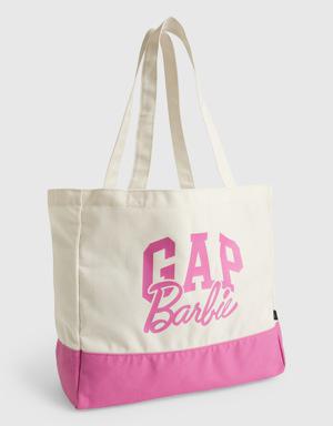 &#215 Barbie&#153 Adult Recycled Arch Logo Tote Bag beige