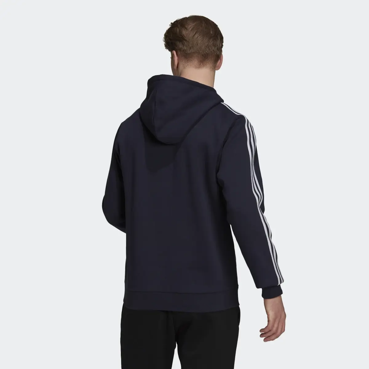 Adidas Essentials Fleece 3-Stripes Logo Hoodie. 3