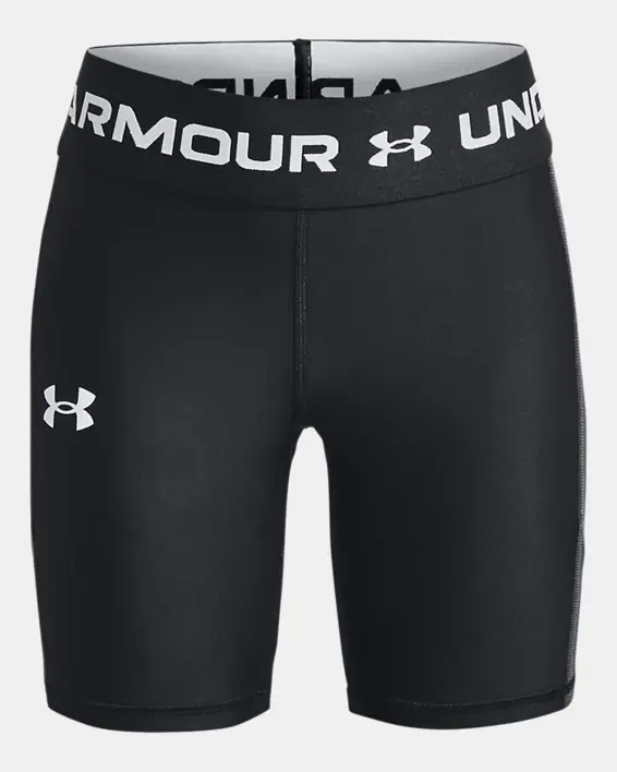Under Armour Girls' HeatGear® Bike Shorts. 1