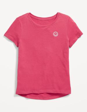 Old Navy Softest Scoop-Neck Graphic T-Shirt for Girls pink