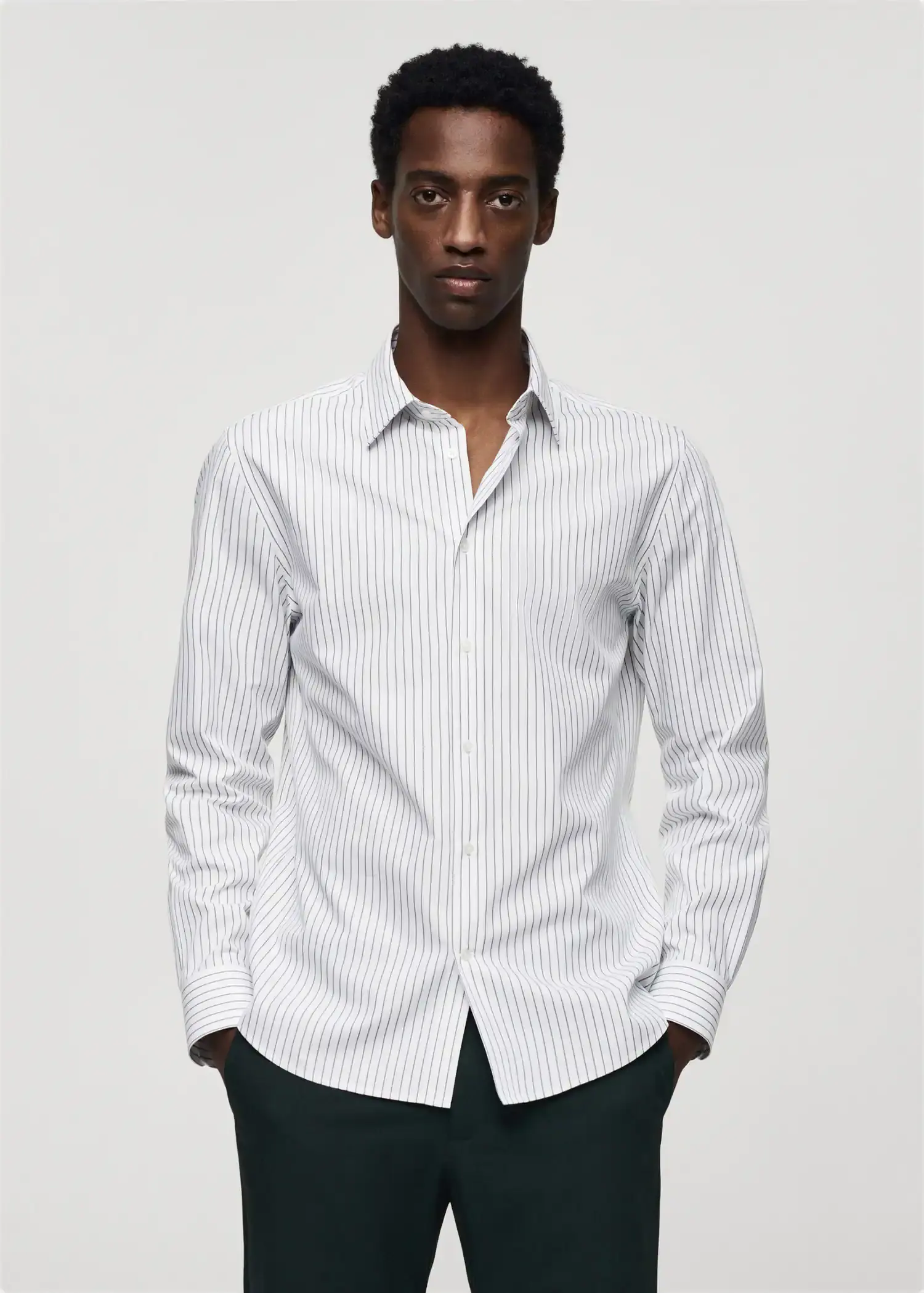 Mango Slim fit striped Coolmax® shirt. 1