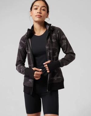 Athleta Triumph Printed Hoodie gray