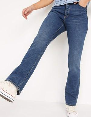 Extra High-Waisted Kicker Boot-Cut Button-Fly Jeans for Women