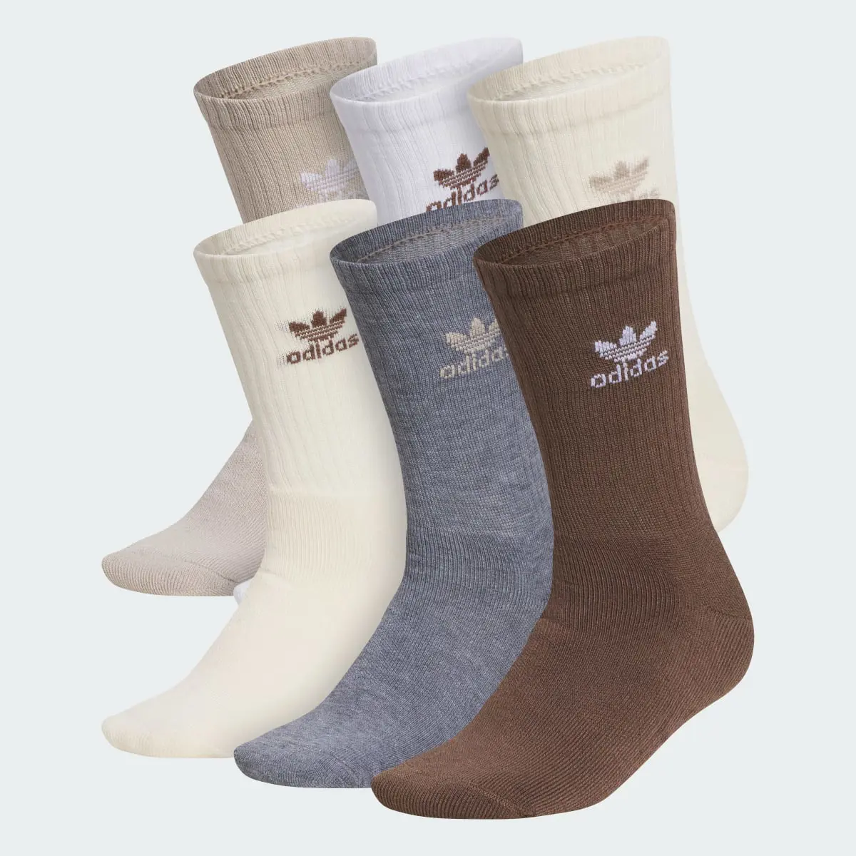 Adidas Trefoil Crew Socks 6 Pairs. 1