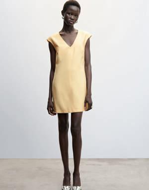 Mango V-neckline short dress