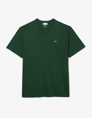 Lacoste Men's Big Fit V-Neck Pima T-Shirt