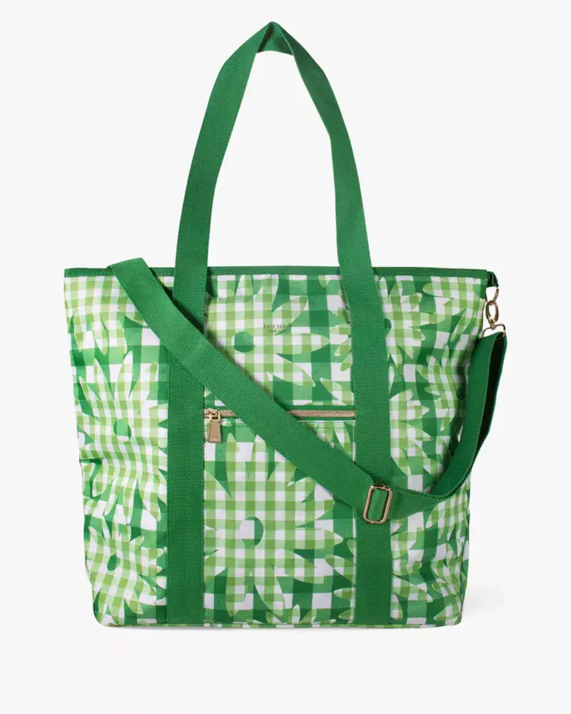 Kate Spade Daisy Gingham Cooler Tote. 1