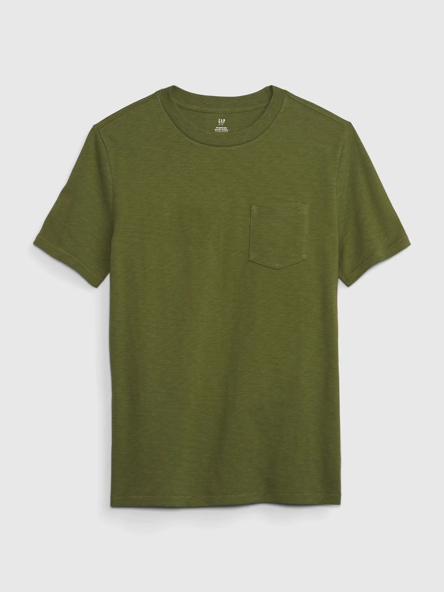 Gap Kids 100% Organic Cotton Pocket T-Shirt green. 1