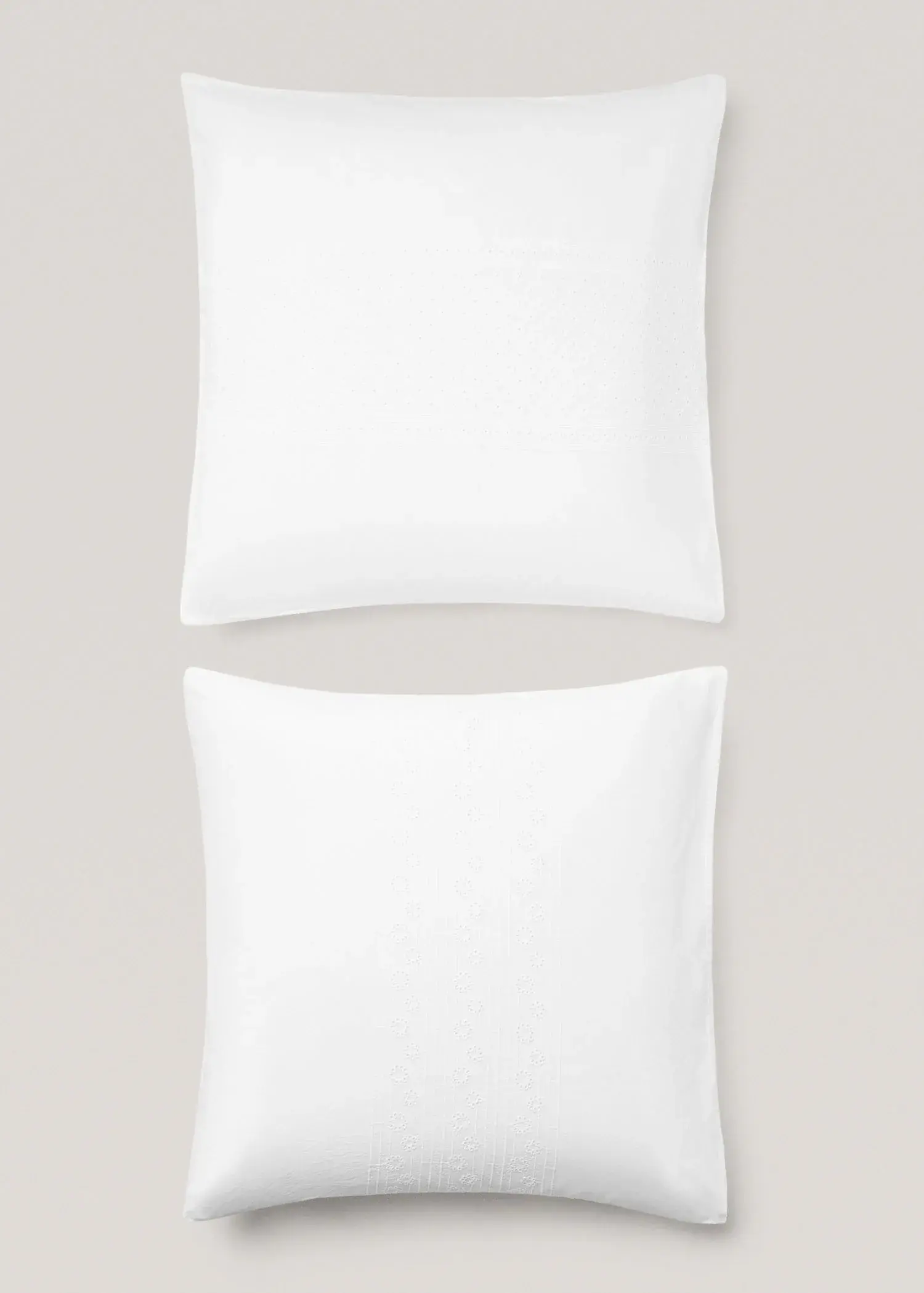 Mango Funda de almohada algodón bordado floral 60x60cm. 1