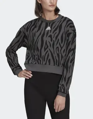 Adidas Tiger-Print Sweatshirt