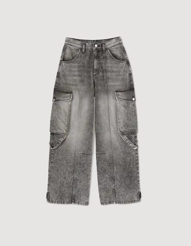 Sandro Faded cargo jeans. 2