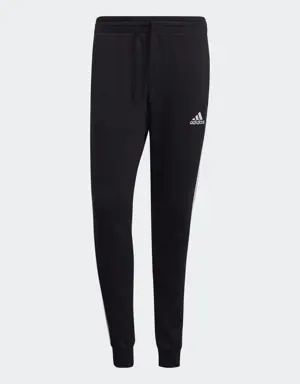 Essentials Fleece Fitted 3-Stripes Joggers
