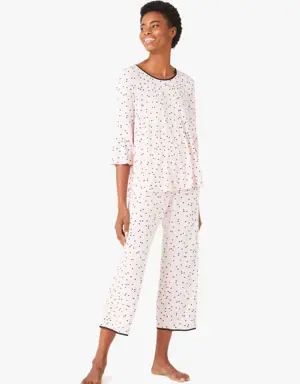 Pink Dot Long PJ Set