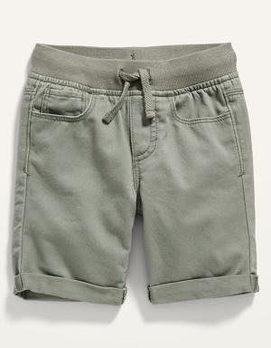 Karate Built-In Tough Rib-Waist Twill Shorts for Toddler Boys green