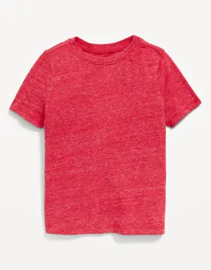 Unisex Short-Sleeve Slub-Knit T-Shirt for Toddler red