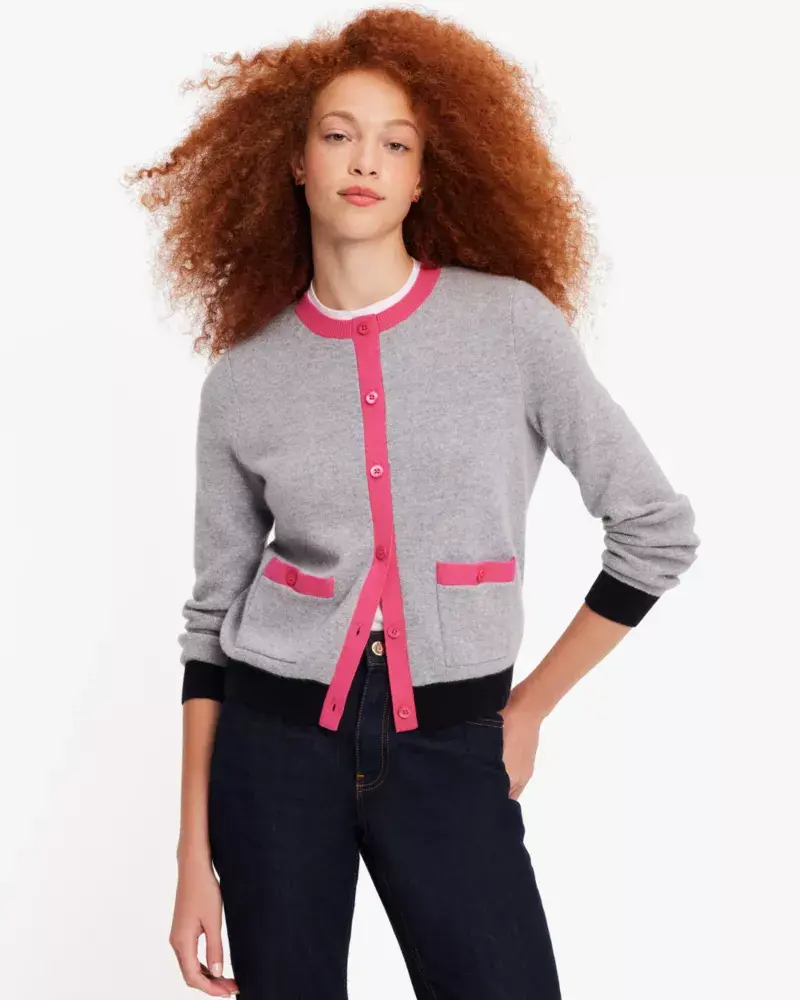 Kate Spade Cashmere Crewneck Cardigan. 3