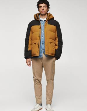 Combined hooded anorak