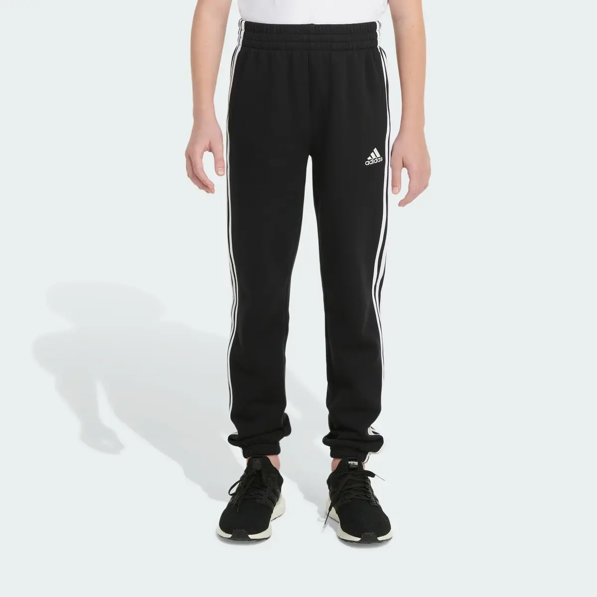 Adidas Elastic Waistband Essential 3-Stripe Fleece Jogger. 1