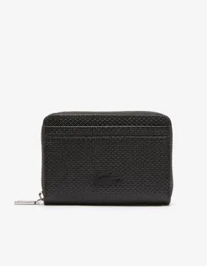 Lacoste Unisex Chantaco Zippered Fine Leather Small Coin Pouch