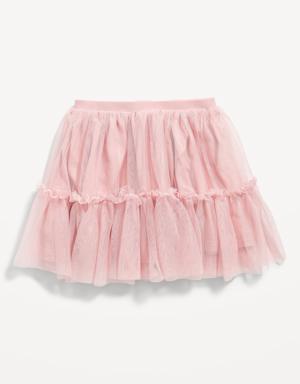 Ruffle-Tiered Tulle Tutu Skirt for Baby pink