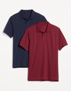Old Navy Uniform Pique Polo 2-Pack red
