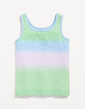 Printed Fitted Tank Top for Girls blue