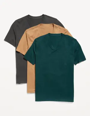 Soft-Washed V-Neck T-Shirt 3-Pack for Men green