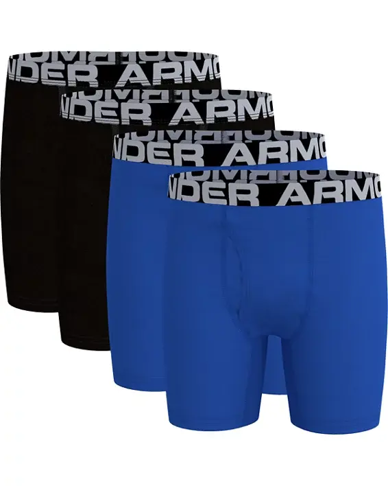 Under Armour Boys' UA Cotton Boxerjock® 4-Pack. 1