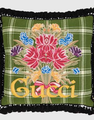 bouquet wool cushion