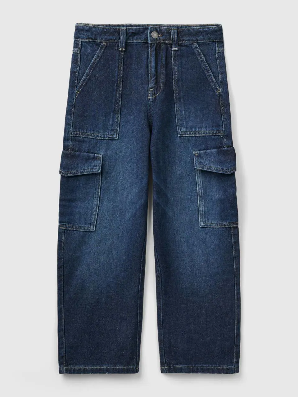 Benetton "eco-recycle" denim cargo jeans. 1