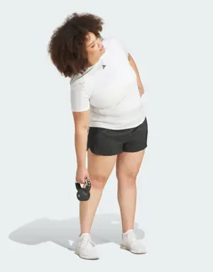 Adidas Pacer Training 3-Stripes Woven High-Rise Shorts (Plus Size). 3 Adidas Pacer Training 3-Stripes Woven High-Rise Shorts (Plus Size). 3