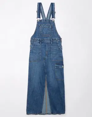 Denim Maxi Overall Dress