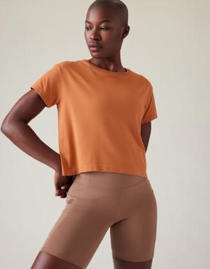 Athleta Ether Seamless Tee orange