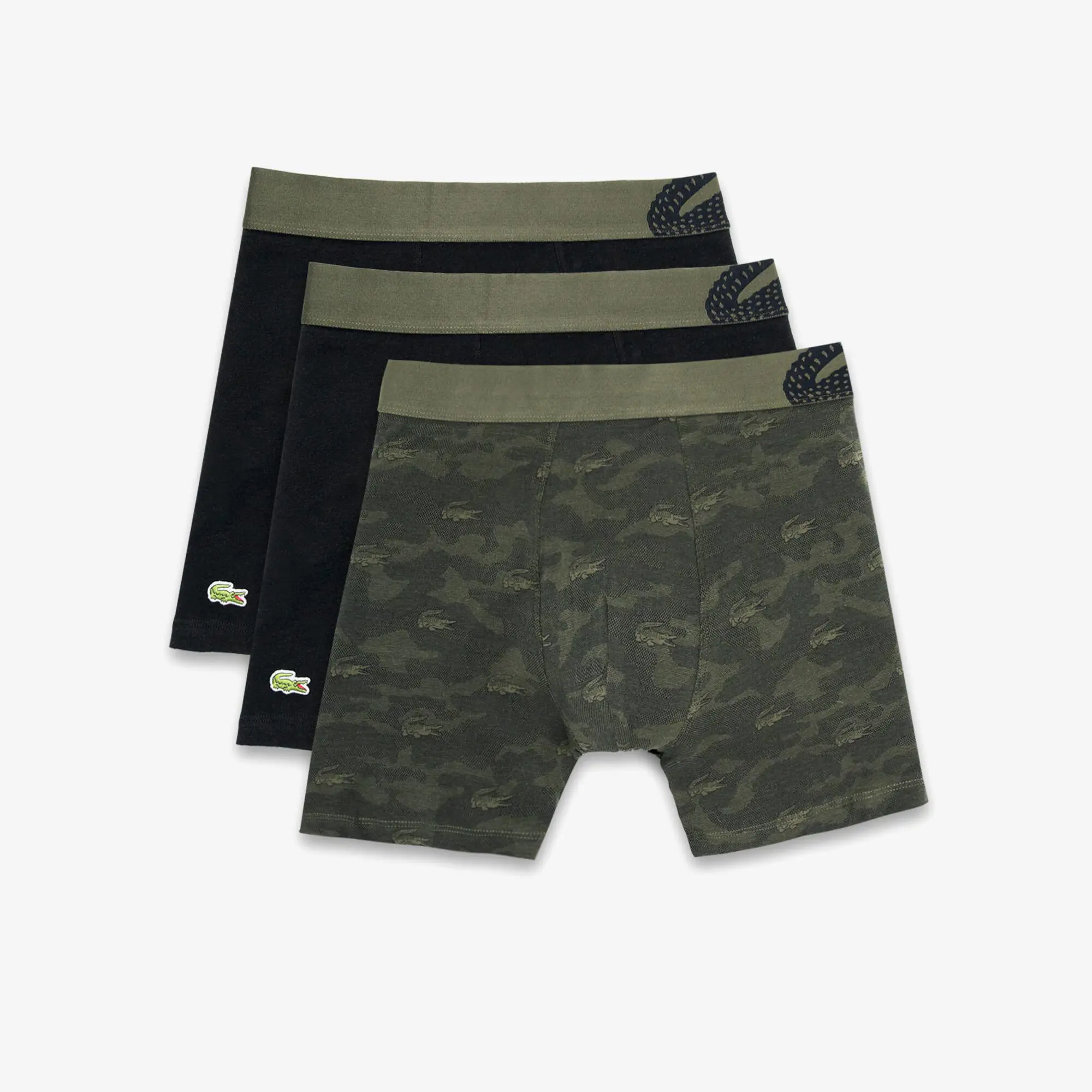 Lacoste Men’s Camouflage Print Boxer Brief 3-Pack. 1