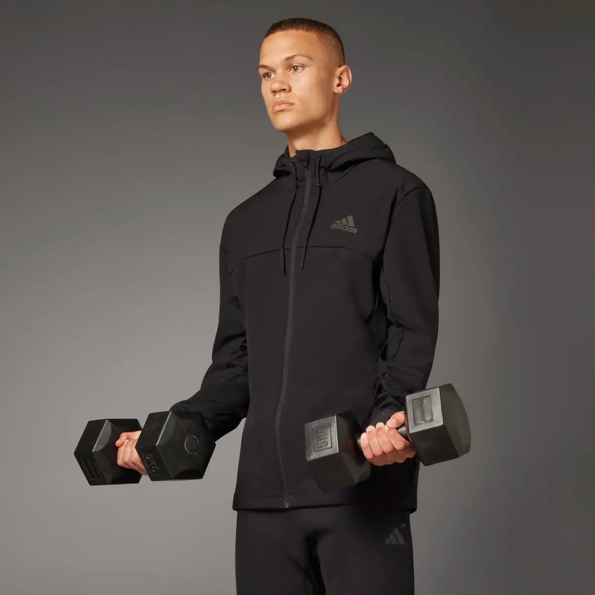 Adidas COLD.RDY Full-Zip Workout Hoodie. 1