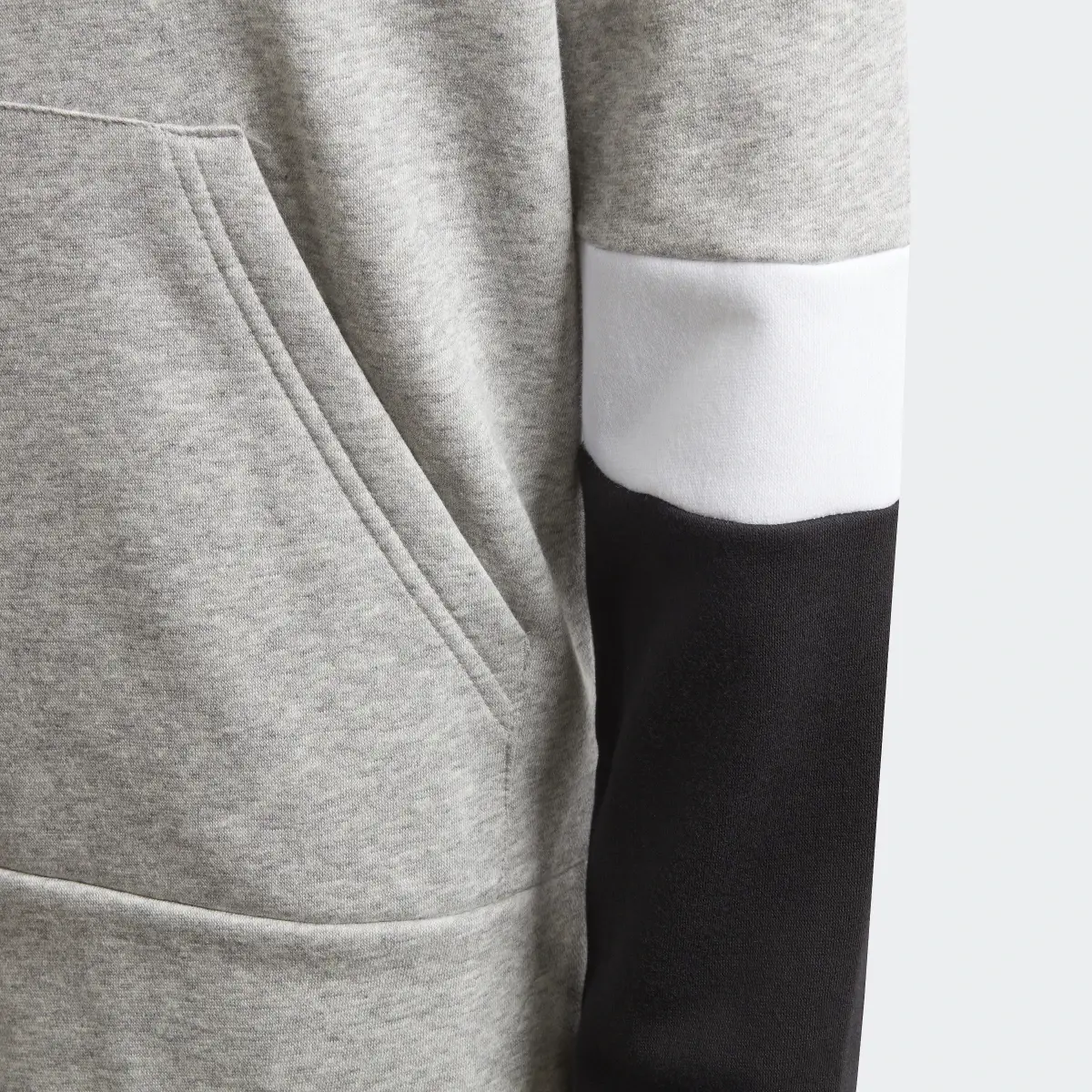 Adidas Linear Colorblock Hooded Fleece Sweatshirt. 3