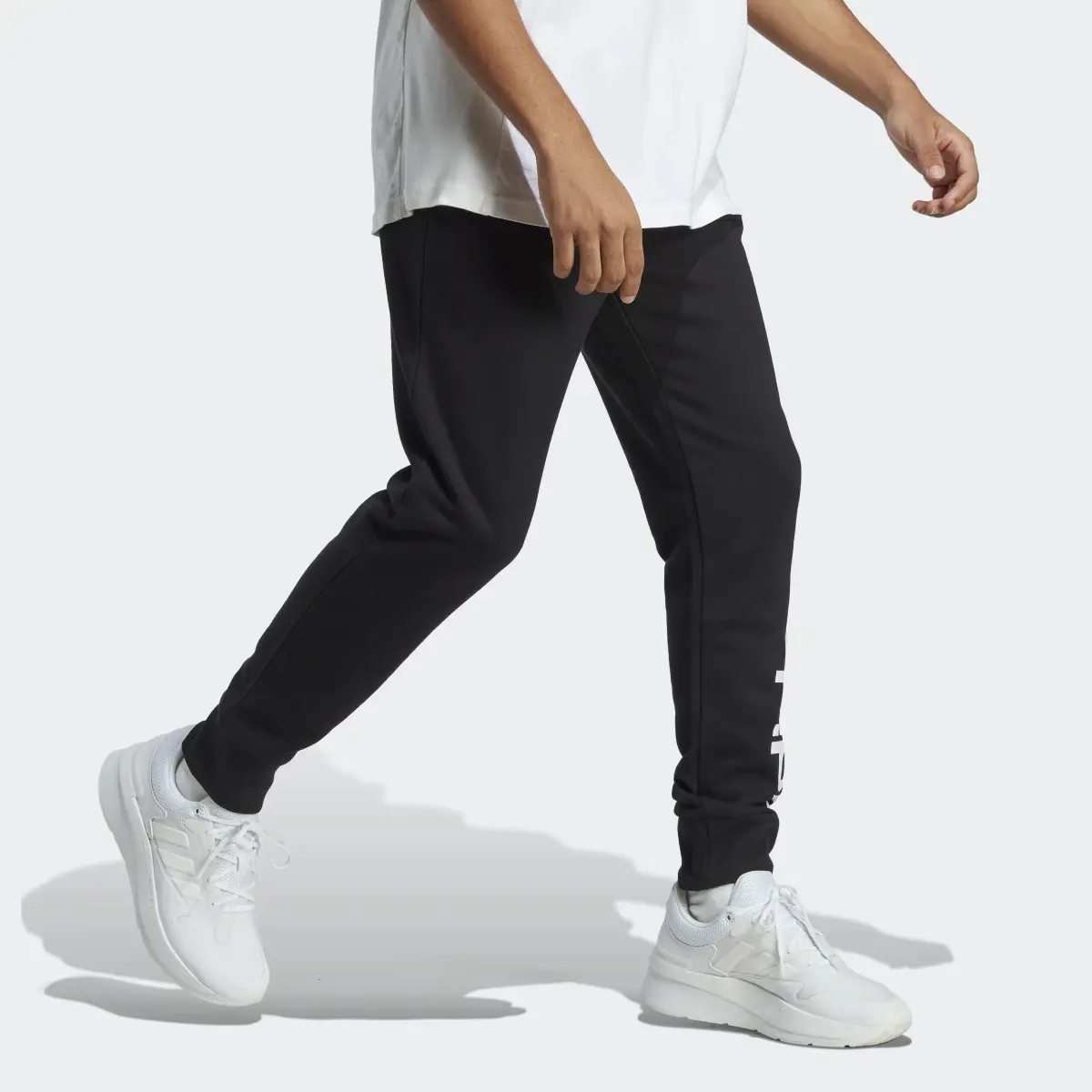 Adidas Essentials French Terry Tapered Cuff Logo Joggers. 3