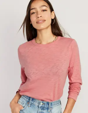 Old Navy EveryWear Long-Sleeve T-Shirt for Women pink