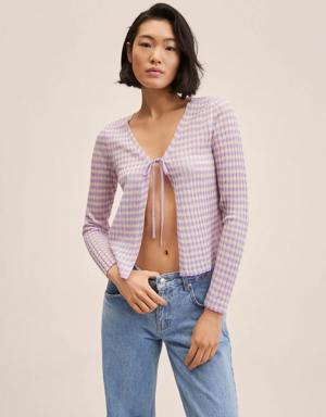 Knitted cropped cardigan