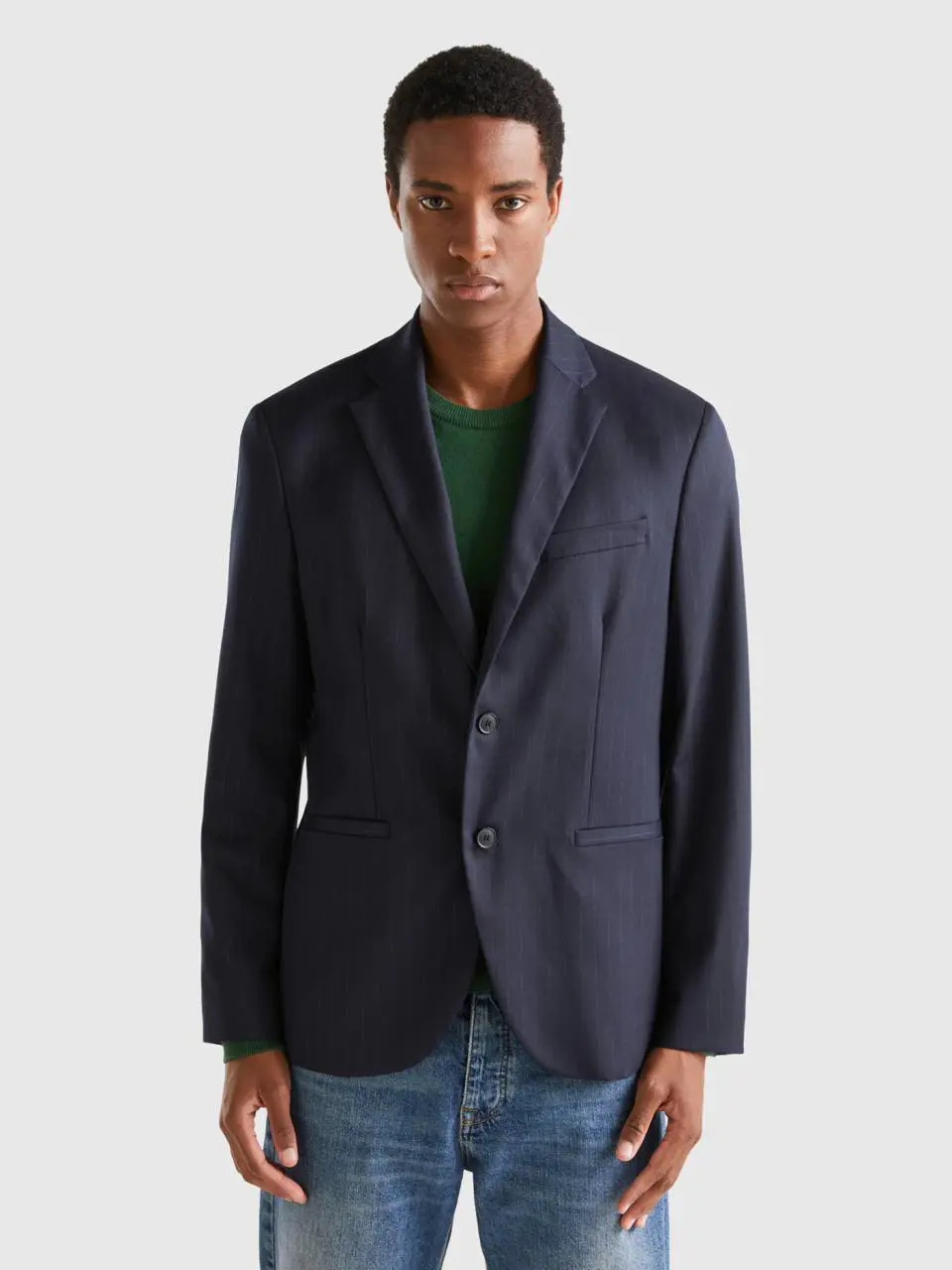 Benetton pinstripe look blazer. 1