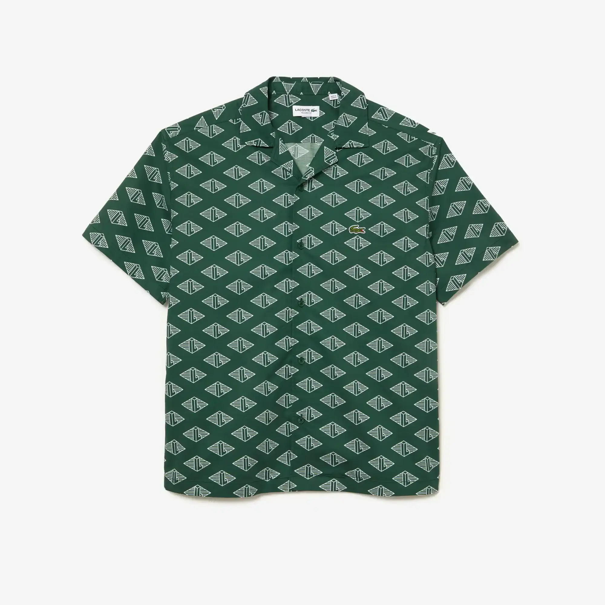 Lacoste Men’s Short Sleeve Monogram Shirt. 2