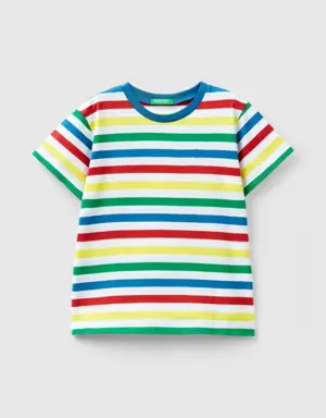 striped 100% cotton t-shirt