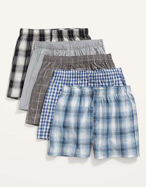 Soft-Washed Boxer Shorts 5-Pack for Men -- 3.75-inch inseam