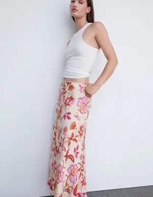 Floral long skirt