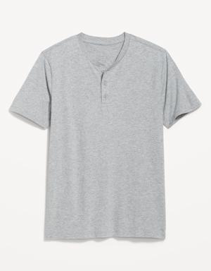 Old Navy Soft-Washed Short-Sleeve Henley T-Shirt gray