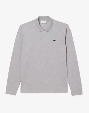 Original L.12.12 Long Sleeve Heathered Cotton Polo Shirt
