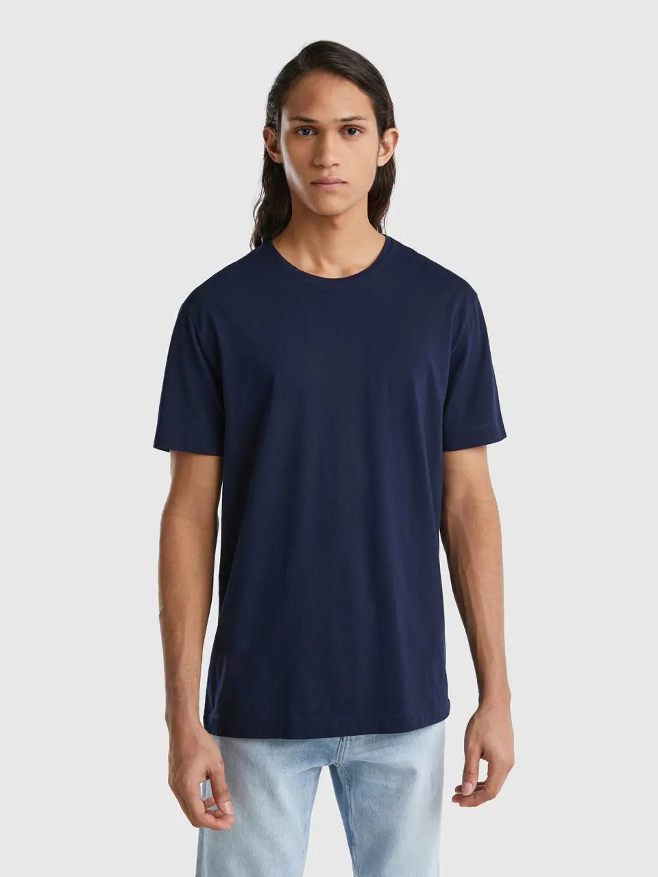Benetton t-shirt in cotton and cashmere blend. 1