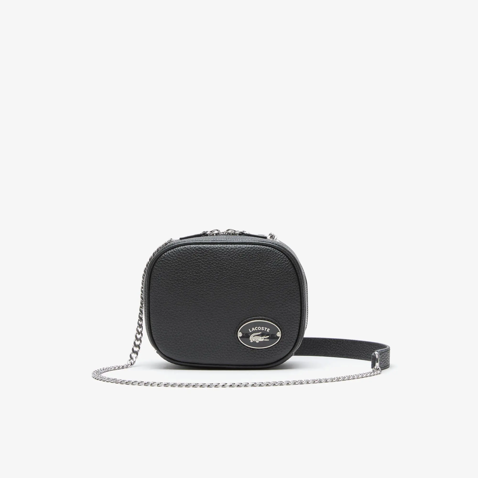 Lacoste Women's Small Grained Leather Crossbody. 1