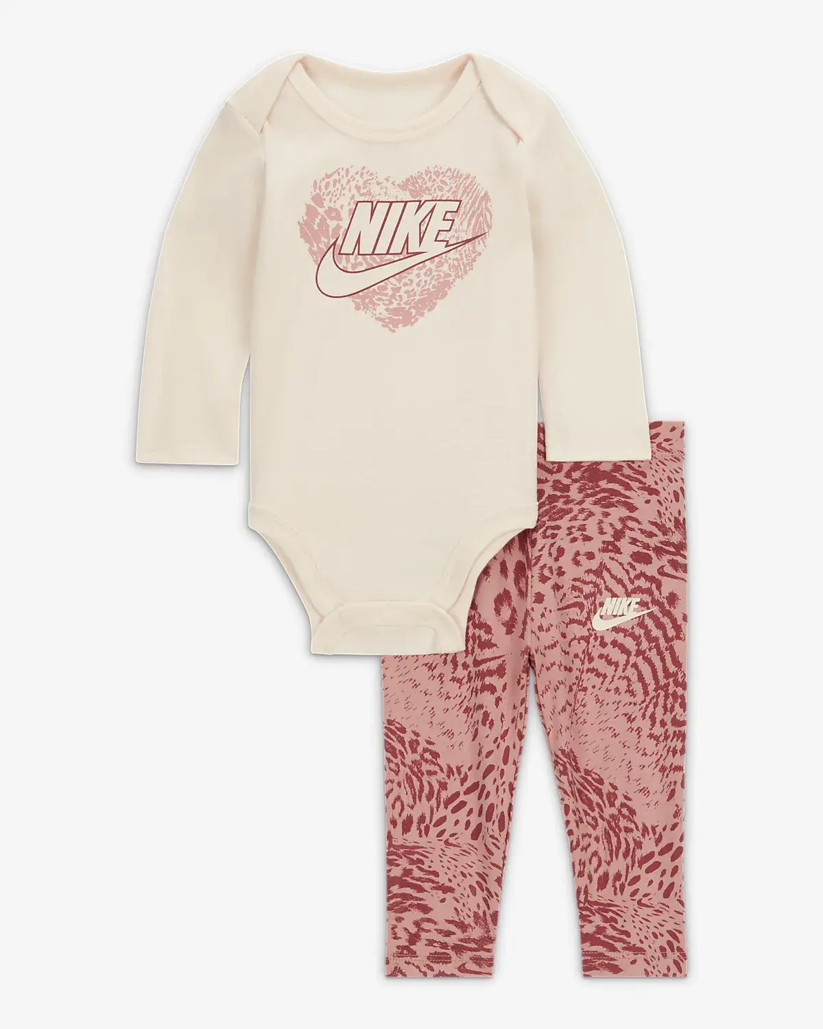 Nike Animal Print Bodysuit and Leggings Set. 1